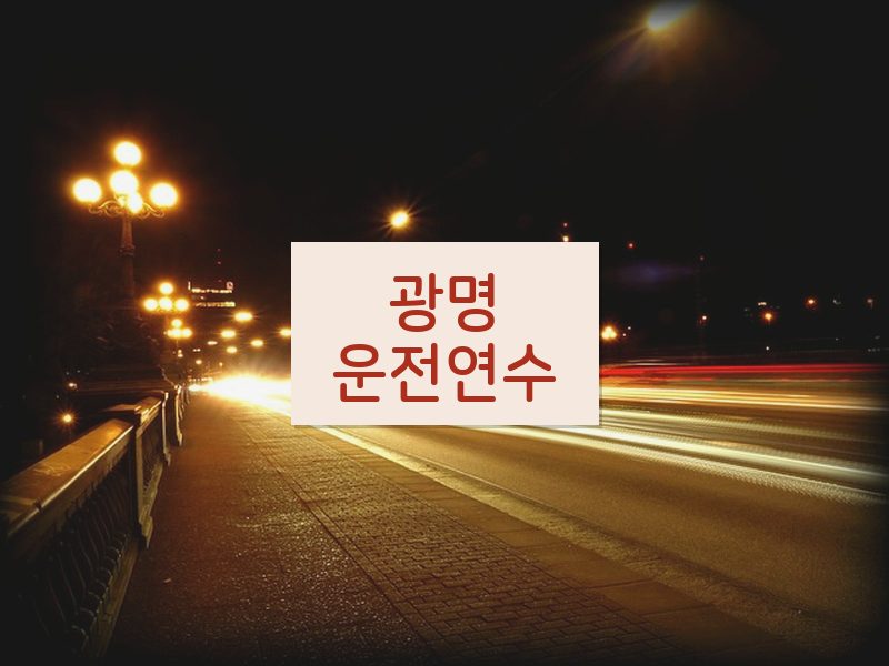 광명운전연수 후기