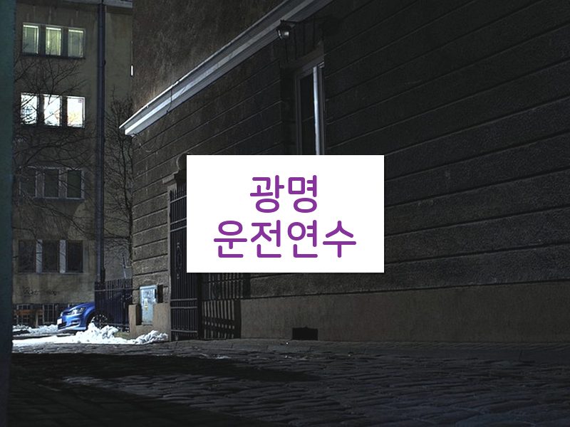 광명운전연수 후기