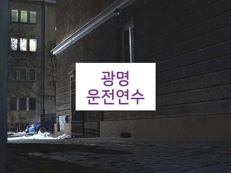 광명운전연수 후기