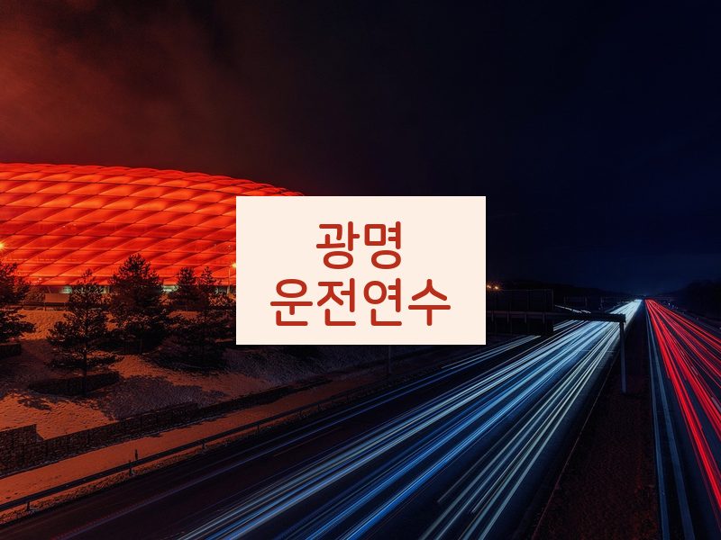 광명운전연수 후기