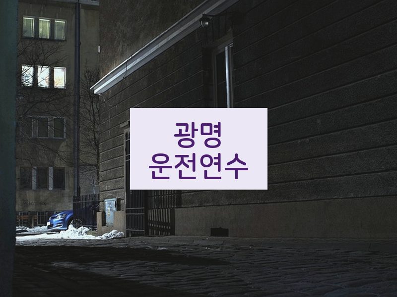 광명운전연수 후기