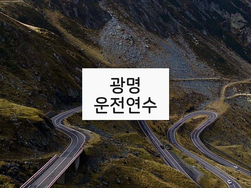 광명운전연수 후기