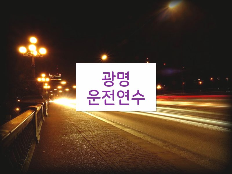 광명운전연수 후기