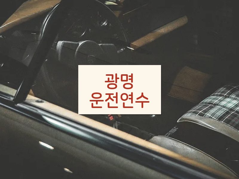 광명운전연수 후기
