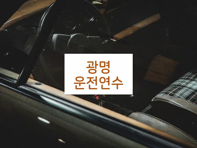 광명운전연수 후기
