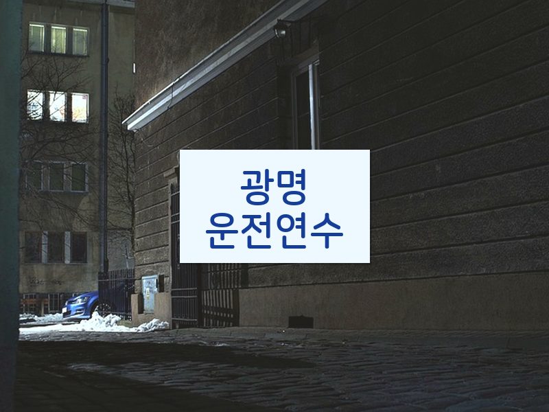 광명운전연수 후기