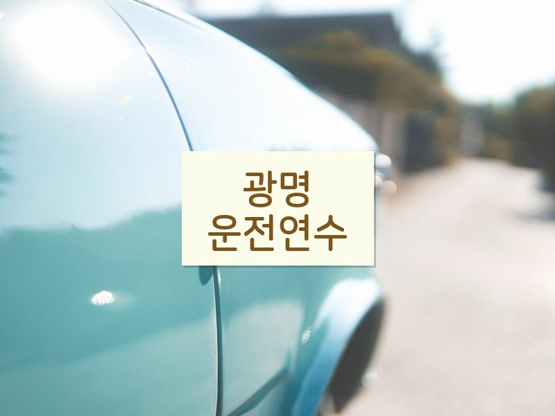 광명운전연수 후기