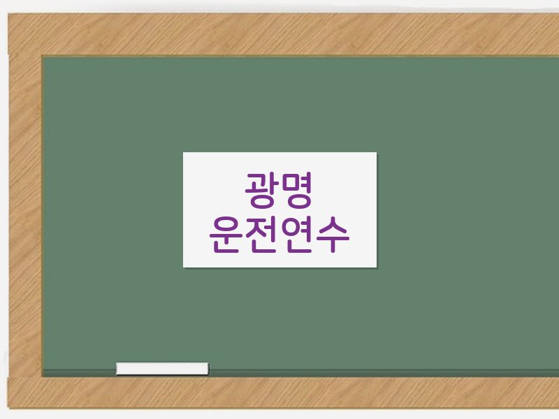 광명운전연수 후기