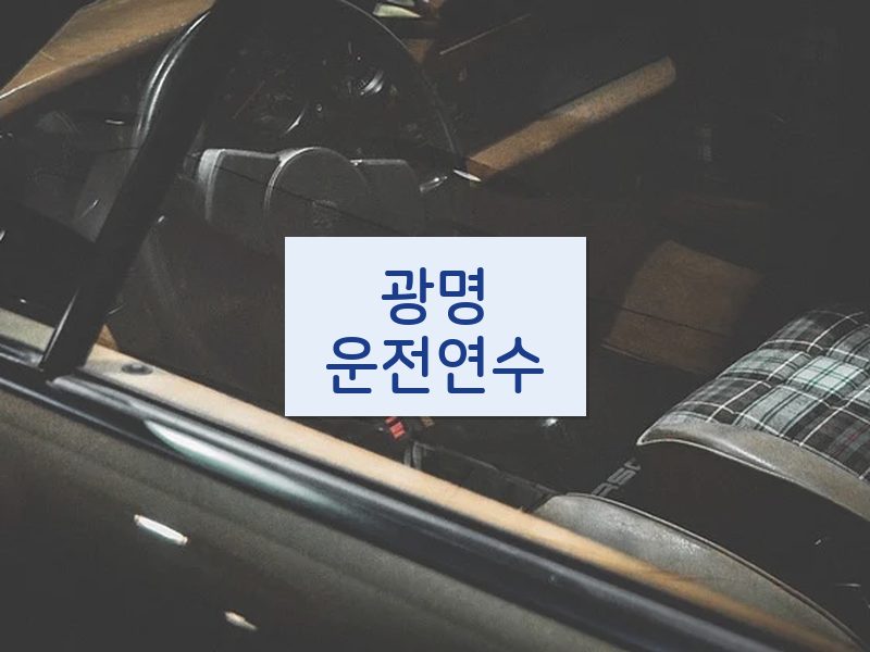 광명운전연수 후기